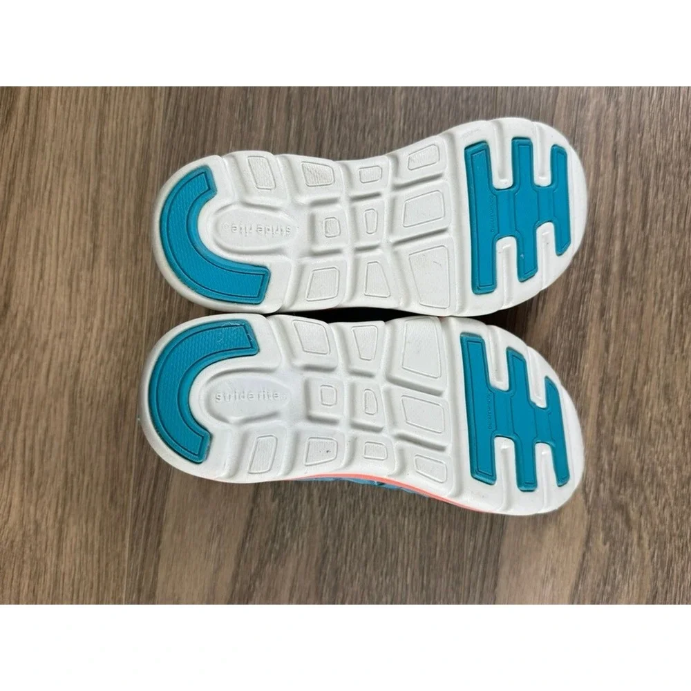 Stride Rite Phibian Kids Teal Orange Water Shoes Sneaker Sandal Machine Washable